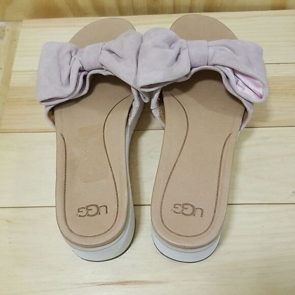 UGG JOAN SEASHELL PINK PLATFORM WEDGE SLIDE SLIPPER US 10 / EU 41 - Picture 4 of 9